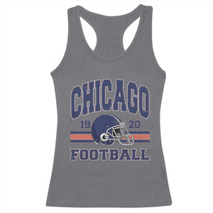 Chicago Football Lover Racerback Tank Top Windy City Pride Sports Fan TS02 Charcoal Print Your Wear
