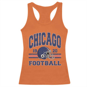 Chicago Football Lover Racerback Tank Top Windy City Pride Sports Fan TS02 Orange Print Your Wear