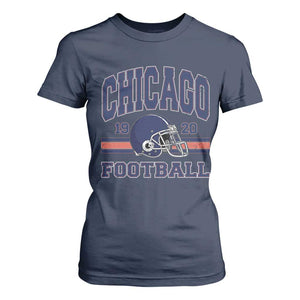 Chicago Football Lover T Shirt For Women Windy City Pride Sports Fan TS02 Navy Print Your Wear