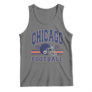 Chicago Football Lover Tank Top Windy City Pride Sports Fan TS02 Black Heather Print Your Wear