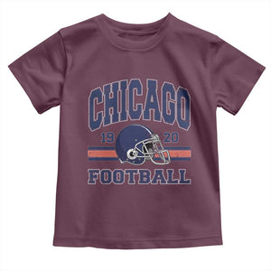 Chicago Football Lover Toddler T Shirt Windy City Pride Sports Fan TS02 Maroon Print Your Wear