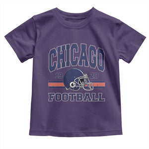 Chicago Football Lover Toddler T Shirt Windy City Pride Sports Fan TS02 Purple Print Your Wear