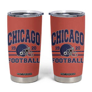 Chicago Football Lover Tumbler Cup Windy City Pride Sports Fan TS02 Orange Print Your Wear
