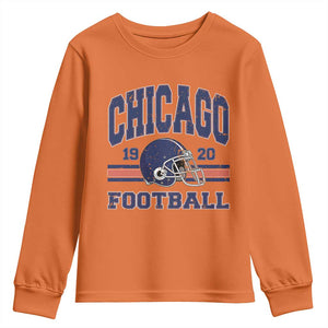 Chicago Football Lover Youth Sweatshirt Windy City Pride Sports Fan TS02 Orange Print Your Wear