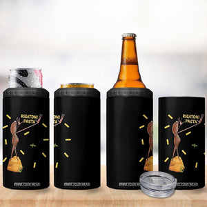 Funny Rigatoni Pasta Marcus The Worm 4 in 1 Can Cooler Tumbler Dramatic Pasta Lover Foodie Meme TS02 Print Your Wear