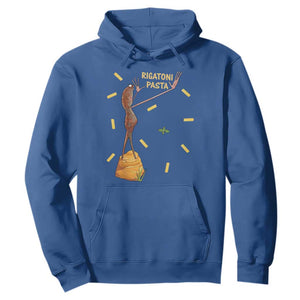 Funny Rigatoni Pasta Marcus The Worm Hoodie Dramatic Pasta Lover Foodie Meme TS02 Royal Blue Print Your Wear