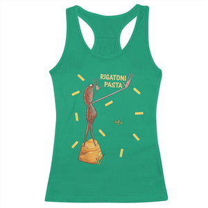 Funny Rigatoni Pasta Marcus The Worm Racerback Tank Top Dramatic Pasta Lover Foodie Meme TS02 Irish Green Print Your Wear