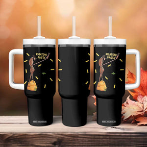 Funny Rigatoni Pasta Marcus The Worm Tumbler With Handle Dramatic Pasta Lover Foodie Meme TS02 Print Your Wear