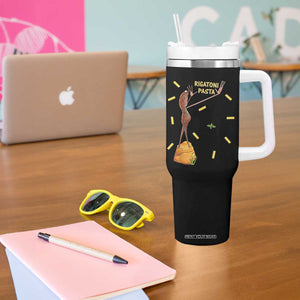 Funny Rigatoni Pasta Marcus The Worm Tumbler With Handle Dramatic Pasta Lover Foodie Meme TS02 Print Your Wear
