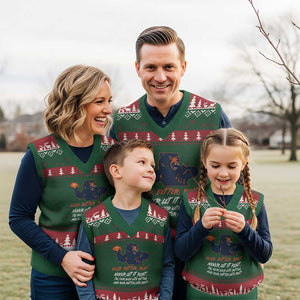 Good Better Best Muscular Bear V-Neck Knit Sweater Vest Never Let It Rest Motivational Chicago Football TS02 Red Green Print Your Wear