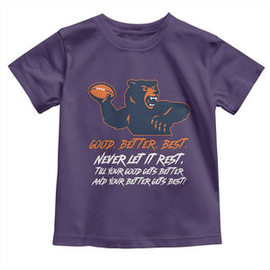 Good Better Best Toddler T Shirt Never Let It Rest Motivational CFB TS02 Purple Print Your Wear