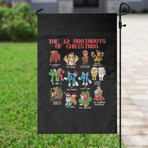 The 12 Brainrots of Christmas Garden Flag Funny Cursed Meme Holiday Gag Gift TS02 Print Your Wear