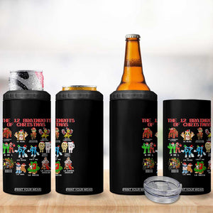The 12 Brainrots of Christmas 4 in 1 Can Cooler Tumbler Funny Cursed Meme Holiday Gag Gift TS02 Print Your Wear