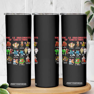 The 12 Brainrots of Christmas Skinny Tumbler Funny Cursed Meme Holiday Gag Gift TS02 Print Your Wear