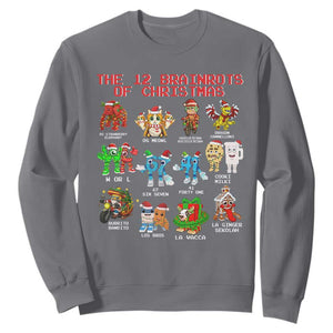 The 12 Brainrots of Christmas Sweatshirt Funny Cursed Meme Holiday Gag Gift TS02 Charcoal Print Your Wear