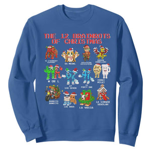 The 12 Brainrots of Christmas Sweatshirt Funny Cursed Meme Holiday Gag Gift TS02 Royal Blue Print Your Wear