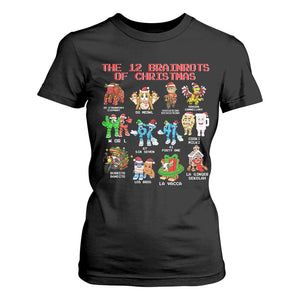 The 12 Brainrots of Christmas T Shirt For Women Funny Cursed Meme Holiday Gag Gift TS02 Black Print Your Wear