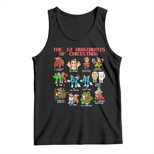 The 12 Brainrots of Christmas Tank Top Funny Cursed Meme Holiday Gag Gift TS02 Black Print Your Wear