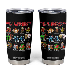The 12 Brainrots of Christmas Tumbler Cup Funny Cursed Meme Holiday Gag Gift TS02 Black Print Your Wear