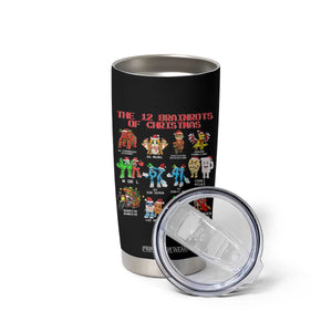 The 12 Brainrots of Christmas Tumbler Cup Funny Cursed Meme Holiday Gag Gift TS02 Print Your Wear