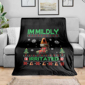 Mildly Irritated Marcus the Worm Meme Throw Blanket Funny Christmas Stocking Weirdcore TS02 Print Your Wear