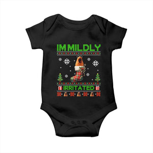 Mildly Irritated Marcus the Worm Meme Baby Onesie Funny Christmas Stocking Weirdcore TS02 Black Print Your Wear