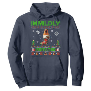 Mildly Irritated Marcus the Worm Meme Hoodie Funny Christmas Stocking Weirdcore TS02 Navy Print Your Wear