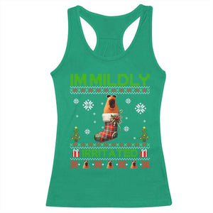 Mildly Irritated Marcus the Worm Meme Racerback Tank Top Funny Christmas Stocking Weirdcore TS02 Irish Green Print Your Wear