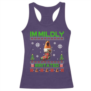 Mildly Irritated Marcus the Worm Meme Racerback Tank Top Funny Christmas Stocking Weirdcore TS02 Purple Print Your Wear