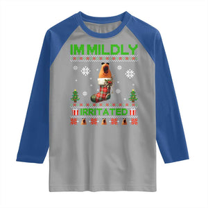 Mildly Irritated Marcus the Worm Meme Raglan Shirt Funny Christmas Stocking Weirdcore TS02 Sport Gray Royal Print Your Wear