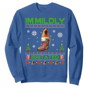 Mildly Irritated Marcus the Worm Meme Sweatshirt Funny Christmas Stocking Weirdcore TS02 Royal Blue Print Your Wear