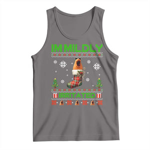 Mildly Irritated Marcus the Worm Meme Tank Top Funny Christmas Stocking Weirdcore TS02 Deep Heather Print Your Wear
