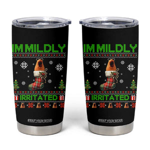 Mildly Irritated Marcus the Worm Meme Tumbler Cup Funny Christmas Stocking Weirdcore TS02 Black Print Your Wear