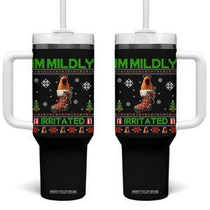 Mildly Irritated Marcus the Worm Meme Tumbler With Handle Funny Christmas Stocking Weirdcore TS02 One Size: 40 oz Black Print Your Wear