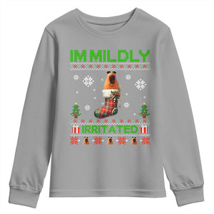 Mildly Irritated Marcus the Worm Meme Youth Sweatshirt Funny Christmas Stocking Weirdcore TS02 Sport Gray Print Your Wear