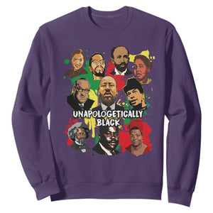 Civil Rights Leaders Sweatshirt Unapologetically Dope Black TS02 Purple Printyourwear