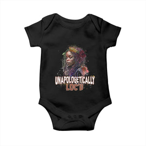 Black Locs Girl Baby Onesie Unapologetically Locd Hair Melanin Queen TS02 Black Print Your Wear