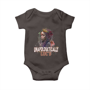 Black Locs Girl Baby Onesie Unapologetically Locd Hair Melanin Queen TS02 Dark Chocolate Print Your Wear