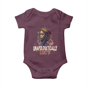 Black Locs Girl Baby Onesie Unapologetically Locd Hair Melanin Queen TS02 Maroon Print Your Wear