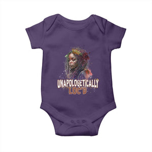 Black Locs Girl Baby Onesie Unapologetically Locd Hair Melanin Queen TS02 Purple Print Your Wear