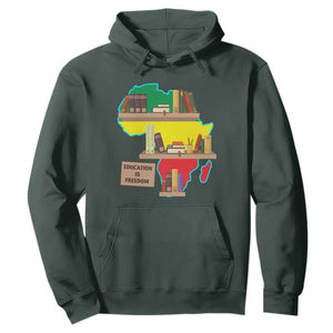 Black History Month Hoodie Educate Teach Black History Educated African American Pride TS02 Dark Forest Green Printyourwear