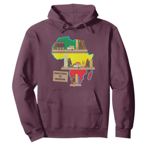 Black History Month Hoodie Educate Teach Black History Educated African American Pride TS02 Maroon Printyourwear