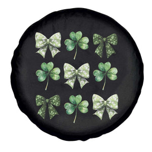 St Patricks Day Coquette Bow Spare Tire Cover Lucky Shamrock Aesthetic TS02 Print Your Wear