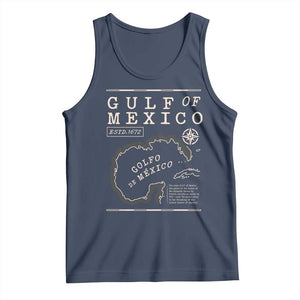 Gulf of Mexico Tank Top Golfo De Mexico Historic Map 1672 TS02 Navy Print Your Wear