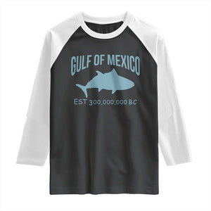 Gulf of Mexico Raglan Shirt Est 300,000,000 BC Funny Tuna TS02 Black White Print Your Wear