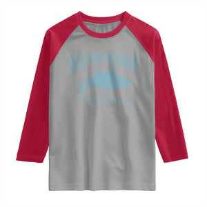 Gulf of Mexico Raglan Shirt Est 300,000,000 BC Funny Tuna TS02 Sport Gray Red Print Your Wear