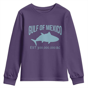 Gulf of Mexico Youth Sweatshirt Est 300,000,000 BC Funny Tuna TS02 Purple Print Your Wear