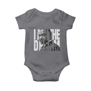 Martin Luther King MLK Day Baby Onesie I Am The Dream Black King Power Black History Month TS02 Charcoal Print Your Wear