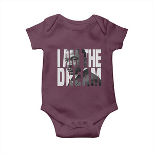 Martin Luther King MLK Day Baby Onesie I Am The Dream Black King Power Black History Month TS02 Maroon Print Your Wear
