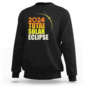 Total Solar Eclipse Sweatshirt America Totality April 8 2024 TS02 Black Printyourwear